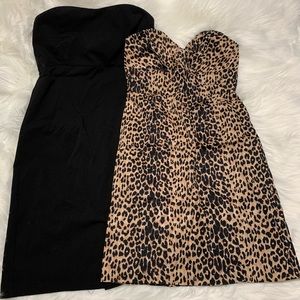 Blk Mossimo & Cheetah print F21 dresses
